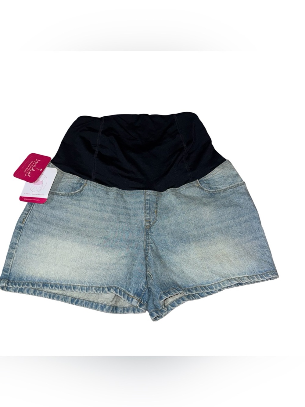 Ingrid & Isabel Women's Maternity Denim Shorts Size 8 29" Waist Light Wash NWT